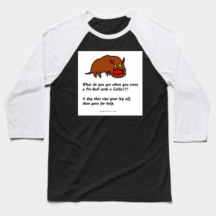 Pit Bull and Collie Baseball T-Shirt